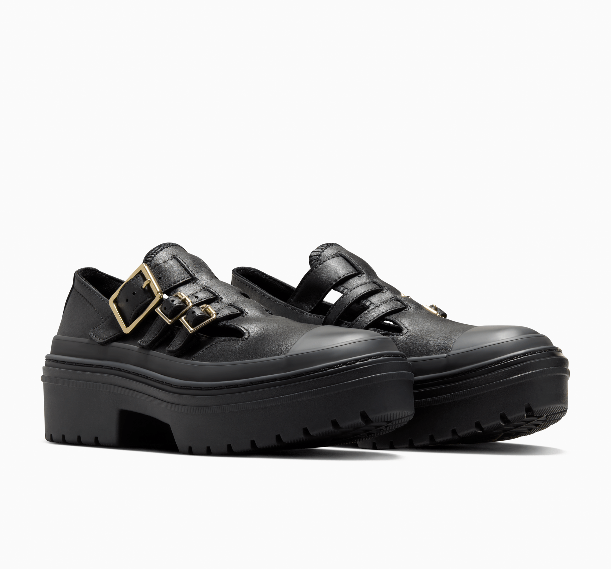 Chuck Taylor All Star Lugged Heel Mary Jane Platform Black/Black