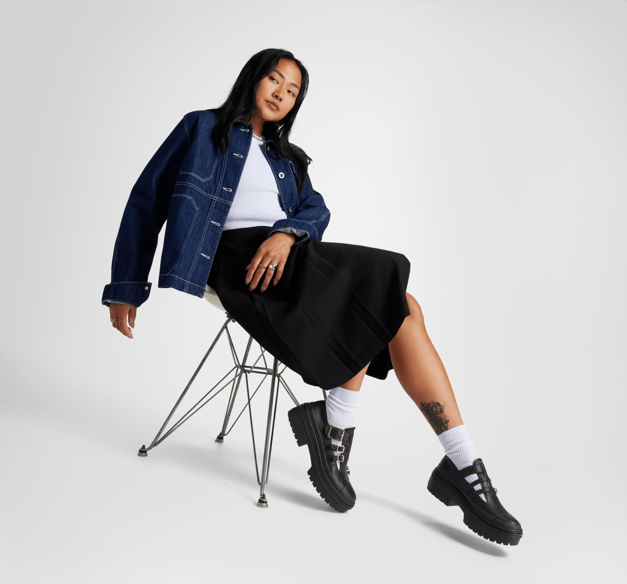 Chuck Taylor All Star Lugged Heel Mary Jane Platform Black/Black