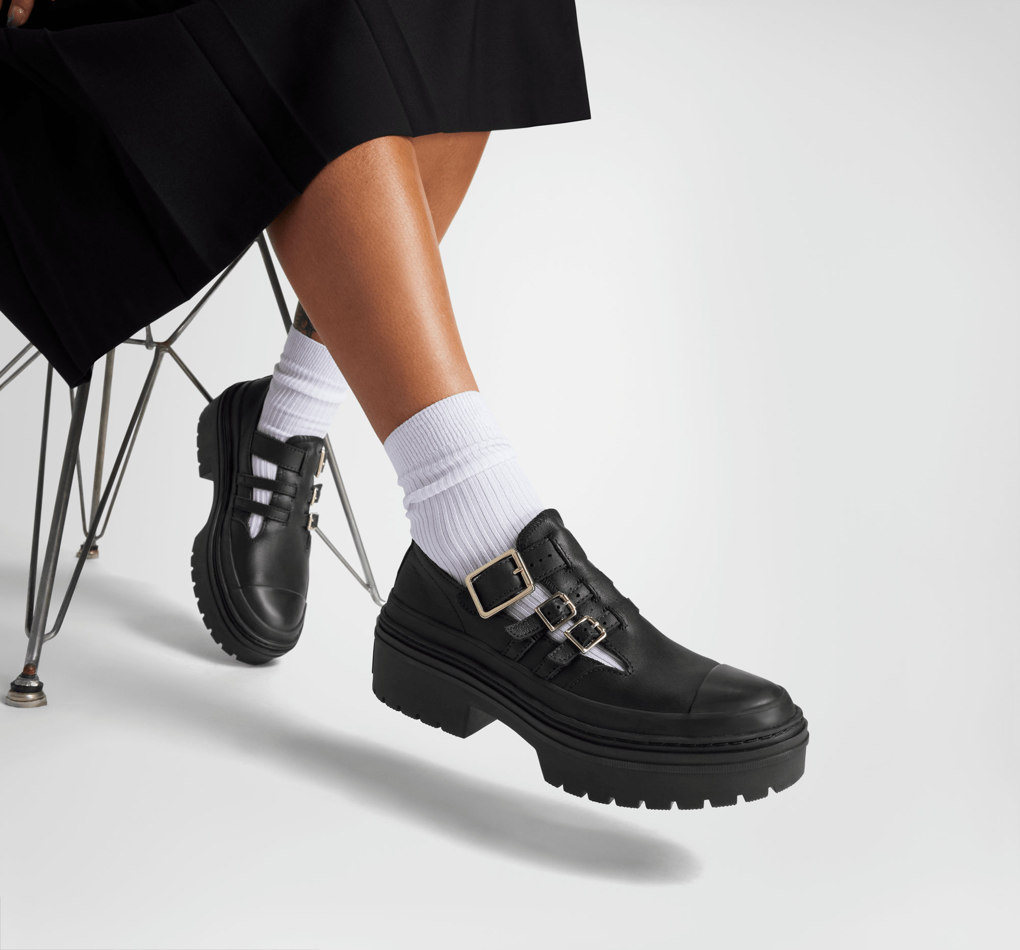 Chuck Taylor All Star Lugged Heel Mary Jane Platform Black/Black