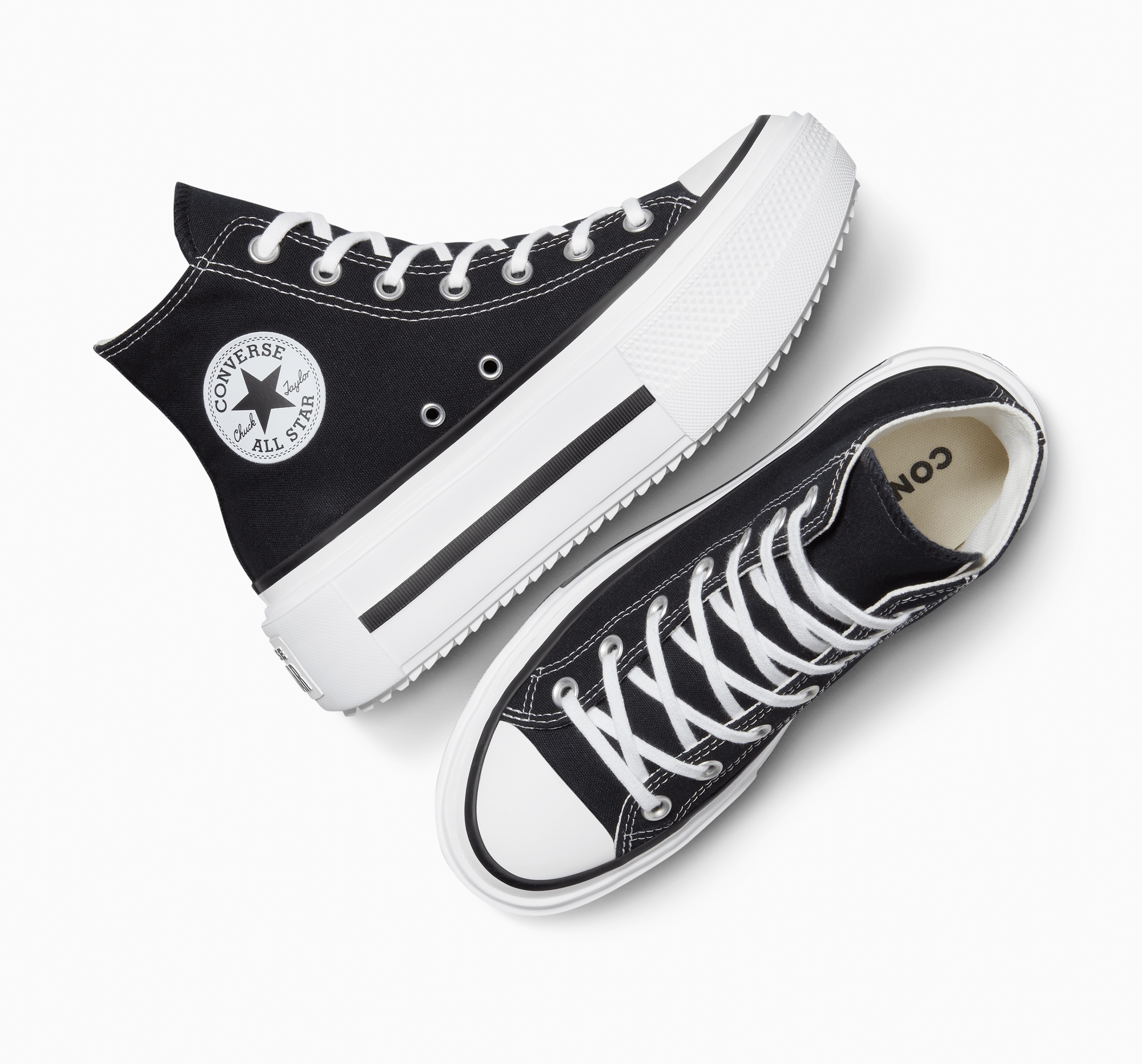 Chuck Taylor All Star Lift Double Stack Black/White/Black A12975C